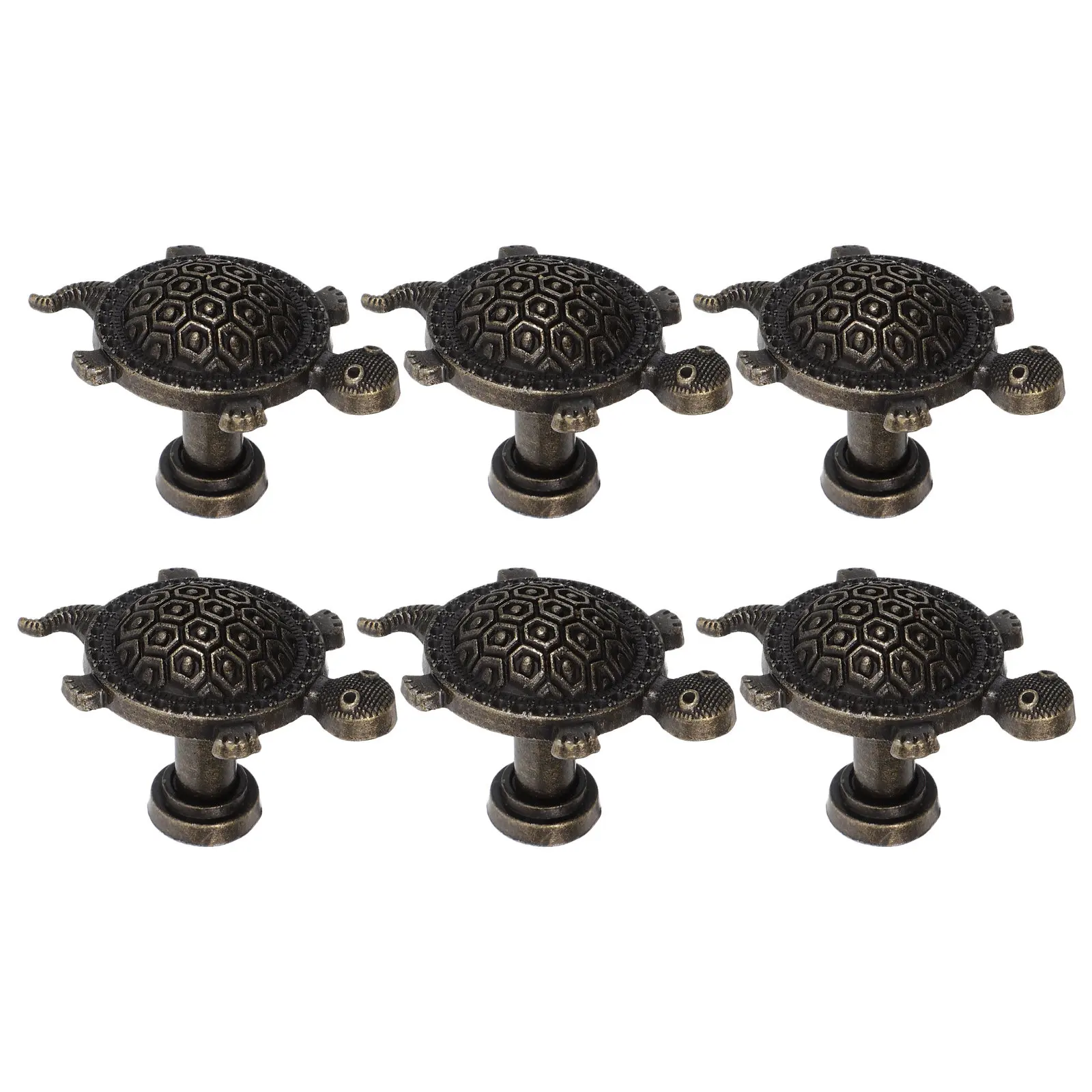 6Pcs Sea Turtle Cabinet Handles, Zinc Alloy Drawer Pulls for Kitchen, Bathroom, Dresser – Ocean-Themed Decor
