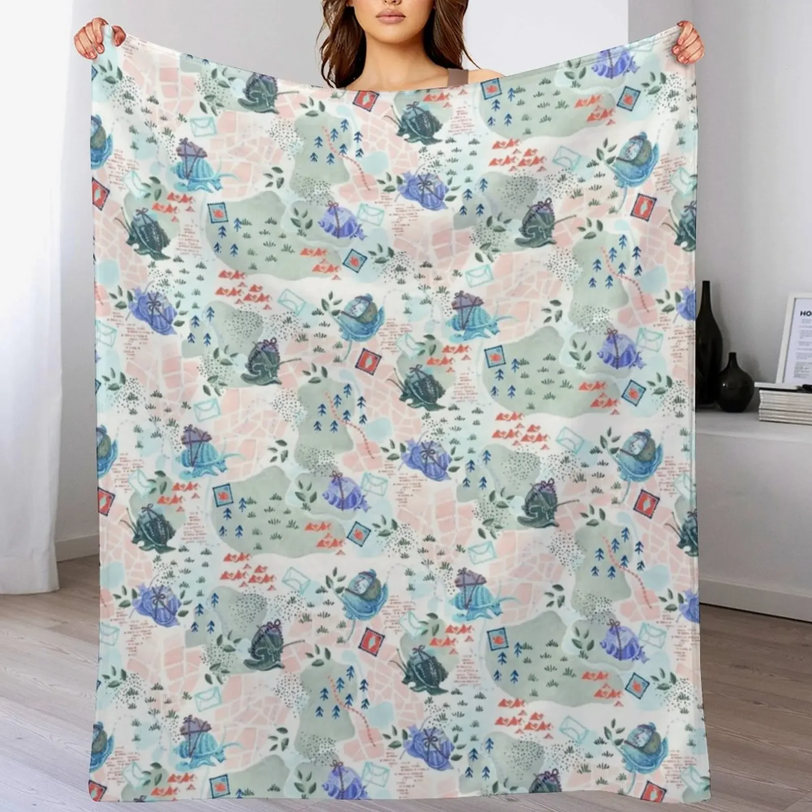 

Snail Mail Throw Blanket Compact Warm Blanket for Car Road Trip