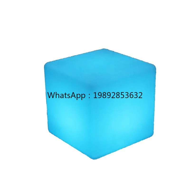 

XL Simple PE Colorful Cube Bar Night Light Stool Decorative Ornament Event Seat Furniture Waterproof