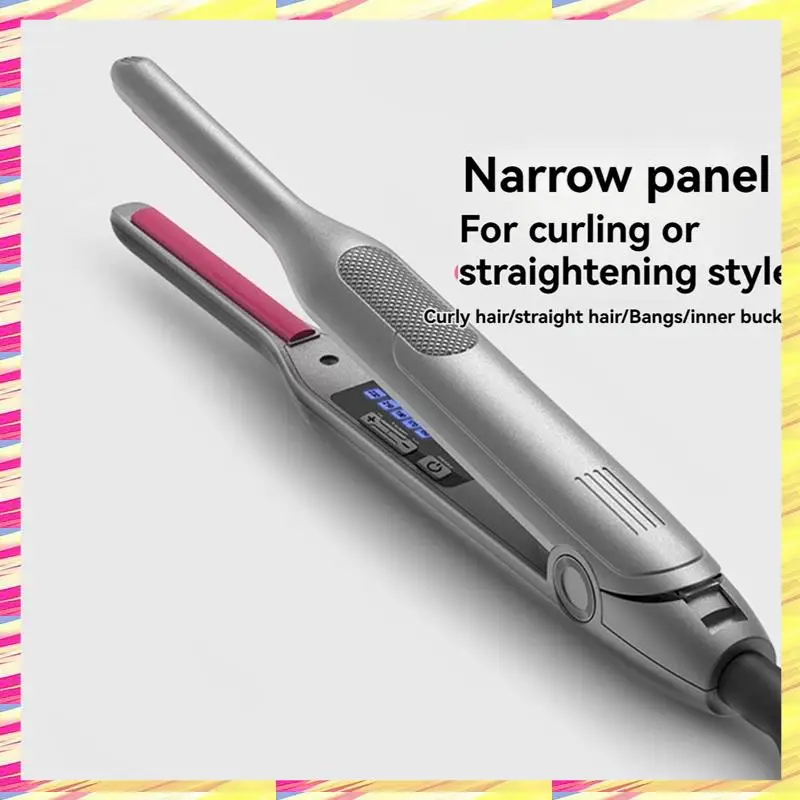 ABJJ Multi-Functional Hair Curler Hair Straightener Flat Bangs Portable Hair Curling Straightening Styling Tool