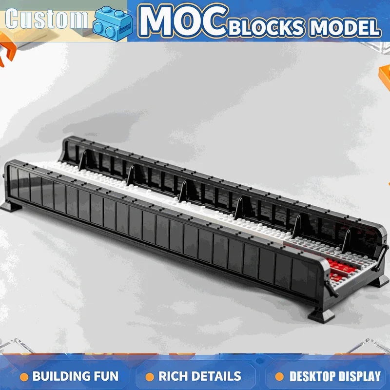 NEW 2776PCS Steel Plate Girder Railway Bridge Building Blocks 1 38 Scale Engineering Model DIY Assembly Display Collection Gift