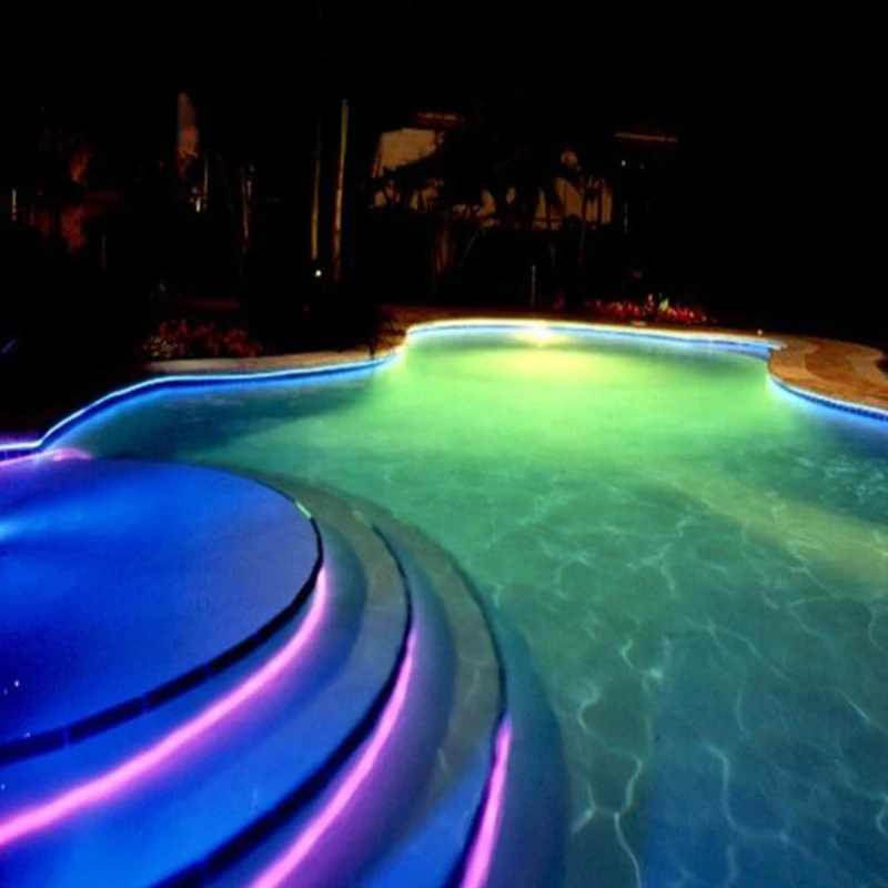 twinkle star light side glow fiber optic light kit for swimming pool perimeter light