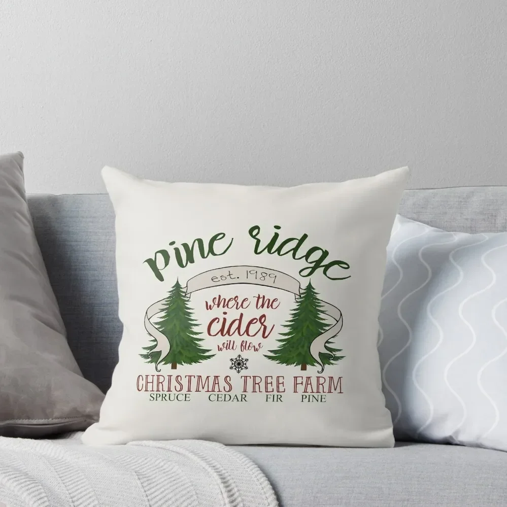 Pine Ridge Christmas Tree Farm Throw Pillow Christmas Pillow sleeping pillows Pillow