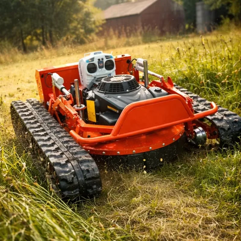 Customized Epa Euro5 All Terrain Remote Lawn Mower Robot 550Mm 800Mm Crawler Remote Control Agricultural Lawn Mower