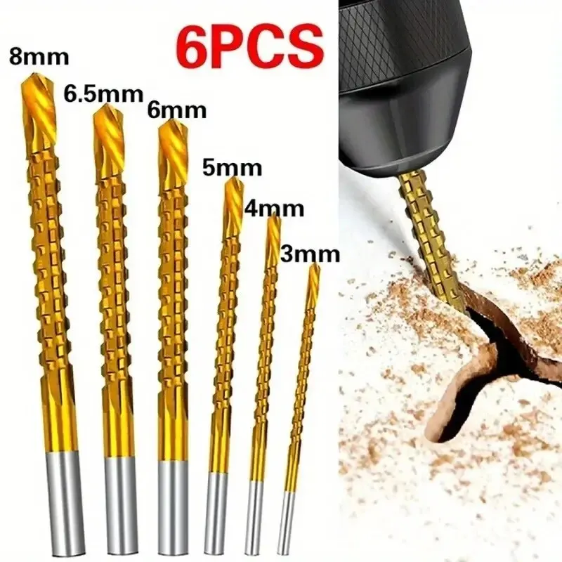 Multifunction Titanium Coated Cobalt Drill Bit Spiral Screw Metric Composite Tap Twist Hole Opener Cutting Drilling Polishing