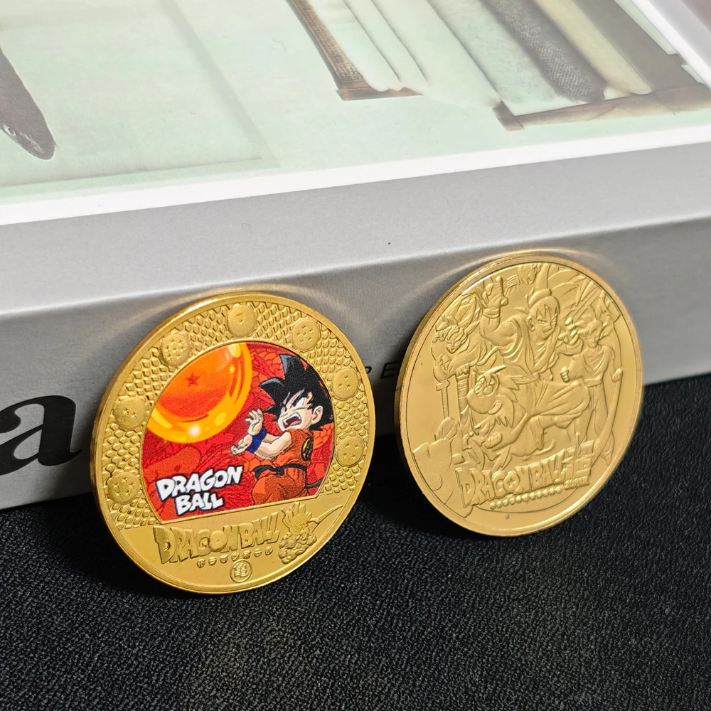 Dragon Ball Goku Commemorative Medal Classic Anime Gold Medal Fidget Bage Kids Small Gift Souvenir Collection for Anime Fans view 2