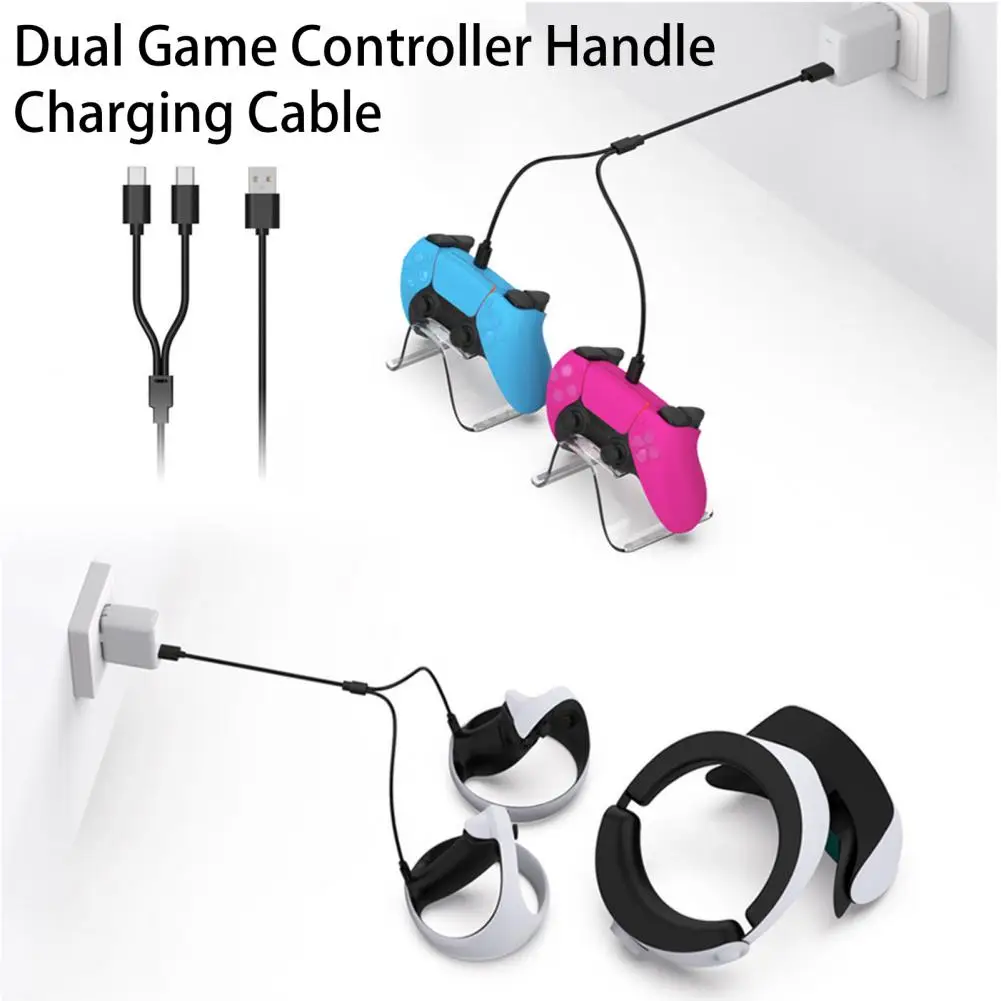 Data Cable  Practical Support Two Handle Charge Simultaneously Charging Cable  Easy to Carry Charger Cable