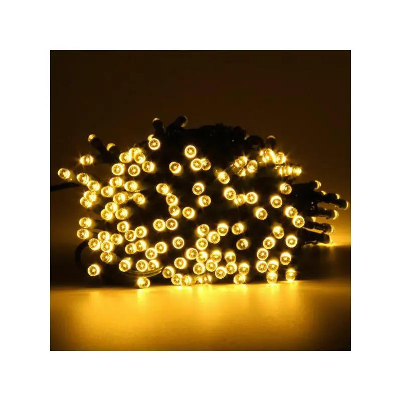 أضواء سلسلة خرافية مقاومة للماء بطول 164 قدم لتزيين الحديقة الخارجية