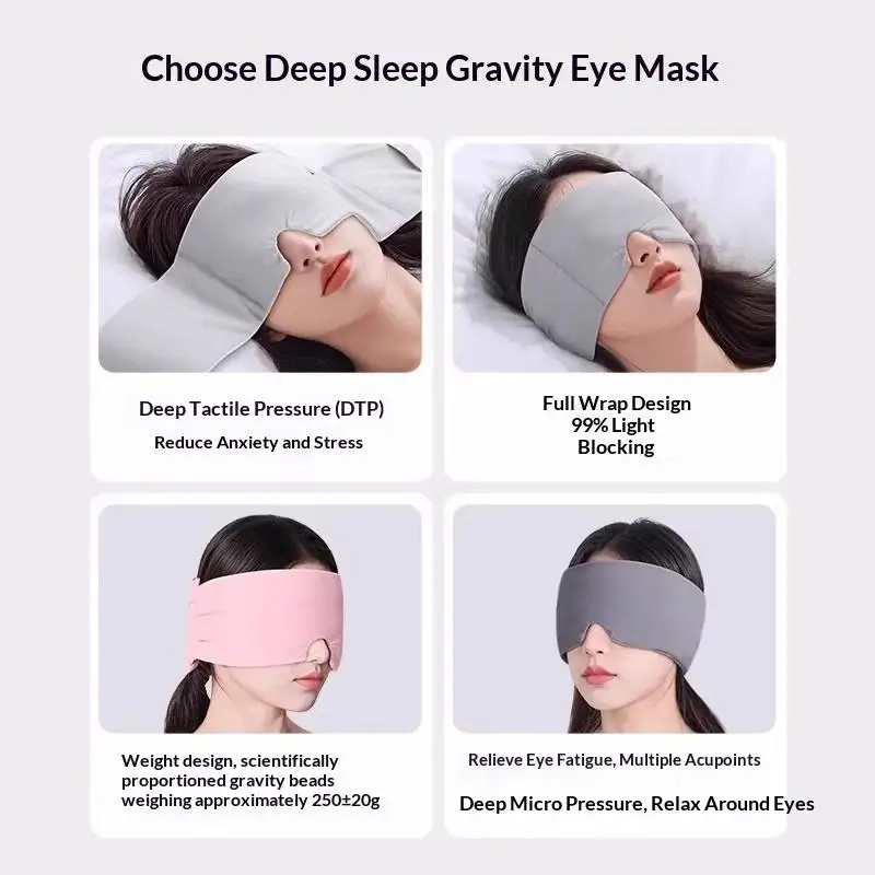1Pc Gravity Eye Mask Weighted Sleep Aid for Improved Rest Quality for Men Women