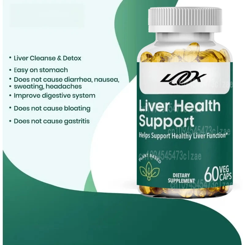 60 Capsules of Liver Support Containing Milk Thistle and Turmeric Help Improve Liver Function and Digestive System Health