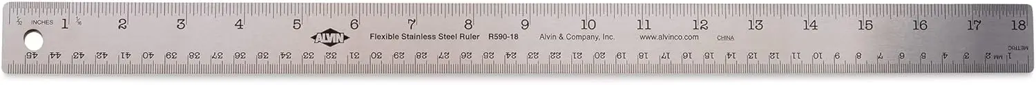 

Stainless Steel Ruler 18 Inch with Cork Backing for Drafting and Drawing