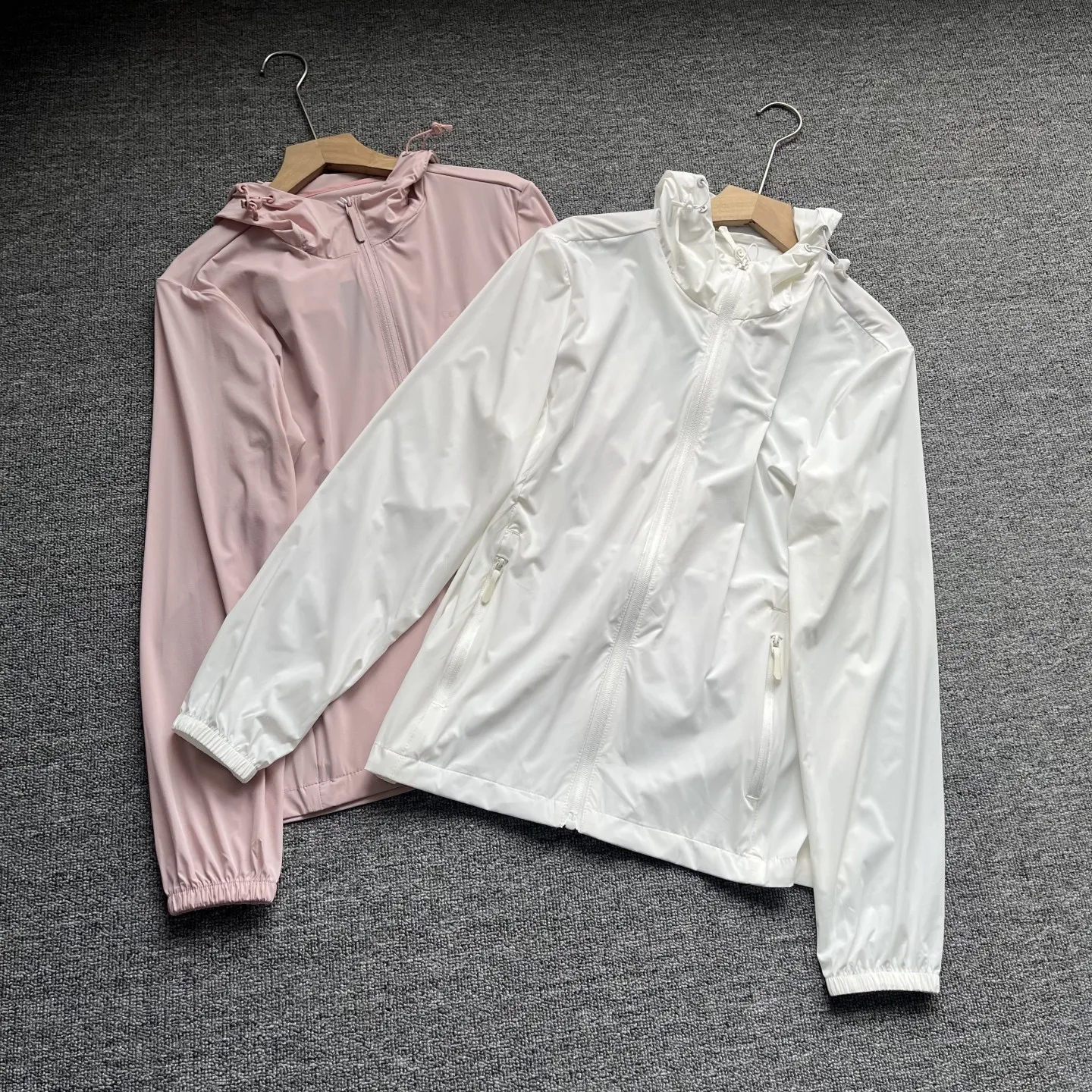 

Lightweight Summer New Style Skin Color Zipper Hat Sun Protection Clothing Quick Dry Breathable Long Sleeve Thin Outerwear