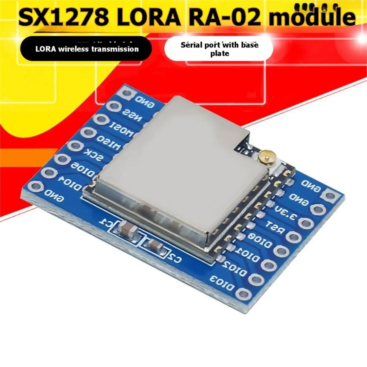 2PCS SX1278 LoRa Module 433M 10KM Ra-02 Wireless Module Ai- LoRa Module Spread Spectrum Transmission Electronic