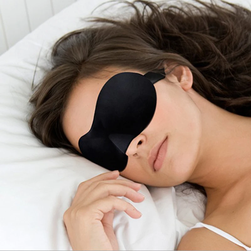 Masque de sommeil naturel 3D pour hommes et femmes, bandeau pour les yeux portable doux, couverture de fard à barrage, patch pour les yeux d'ombre, bandeau pour les yeux de voyage, 1PC