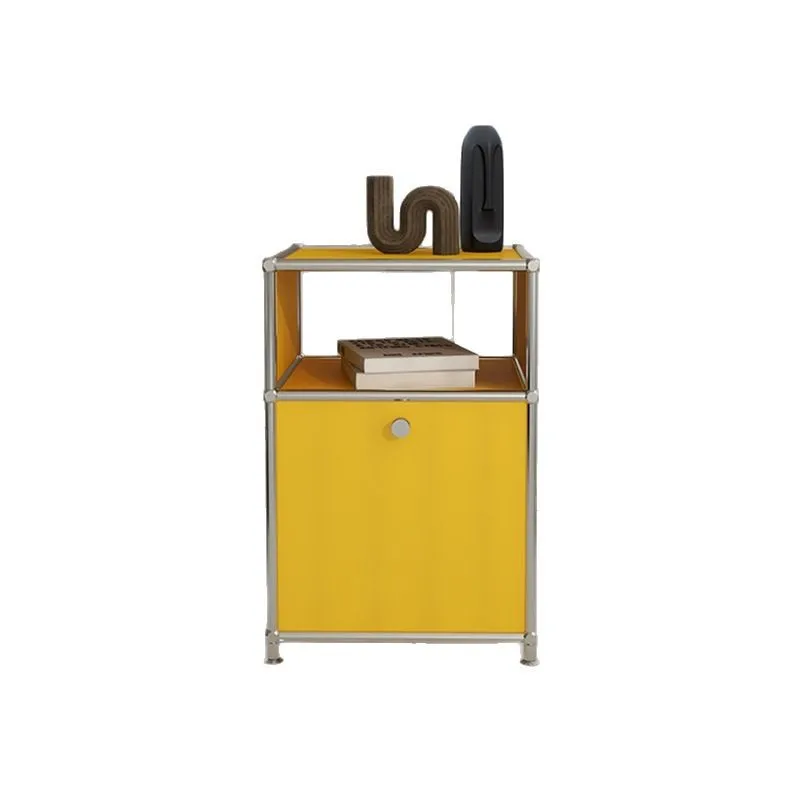

Creative wrought iron module cabinet storage medieval stainless steel module combination household simple bedside table