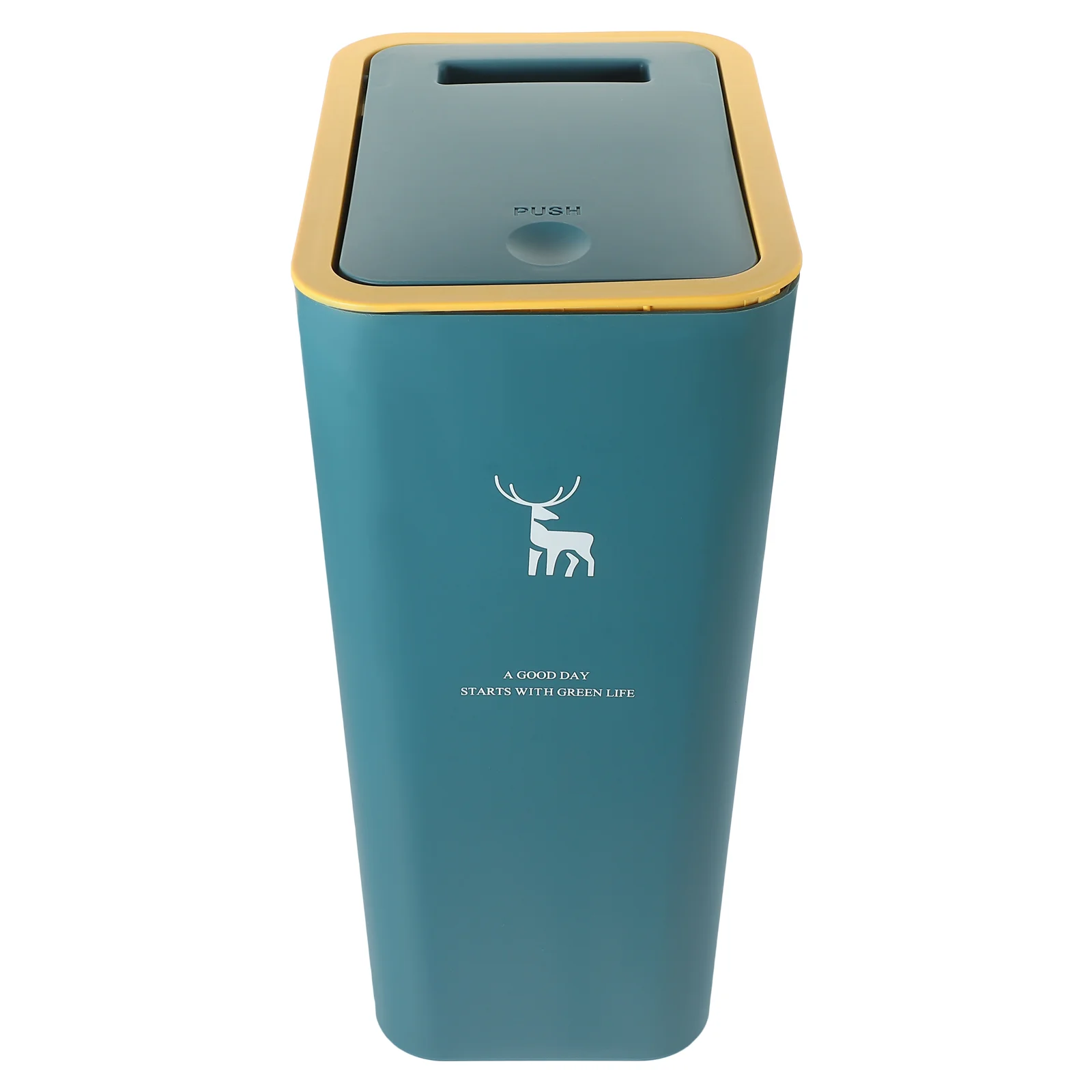 Slim Wastebasket with Lid Narrow Trash Can Kitchen and Bathroom Slit Press-type Storage Bucket Garbage Bin Pp Office