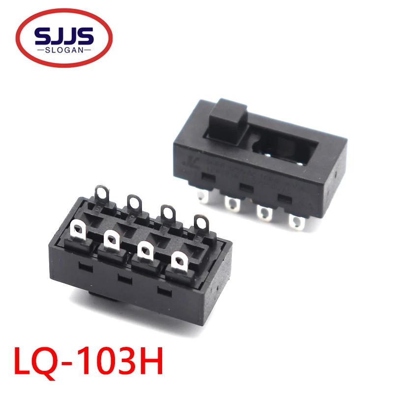 【5-1PCS】Black 12A 250V 3 Position 8 Pin Toggle Slide Switches LQ-103H Hair Dryer for JJ-15 Philips Flyco FH6218/20/21/31