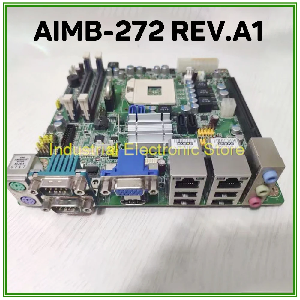 For Advantech Industrial Mini-ITX Motherboard Dual Nic Interfac AIMB-272 REV.A1 AIMB-272G2