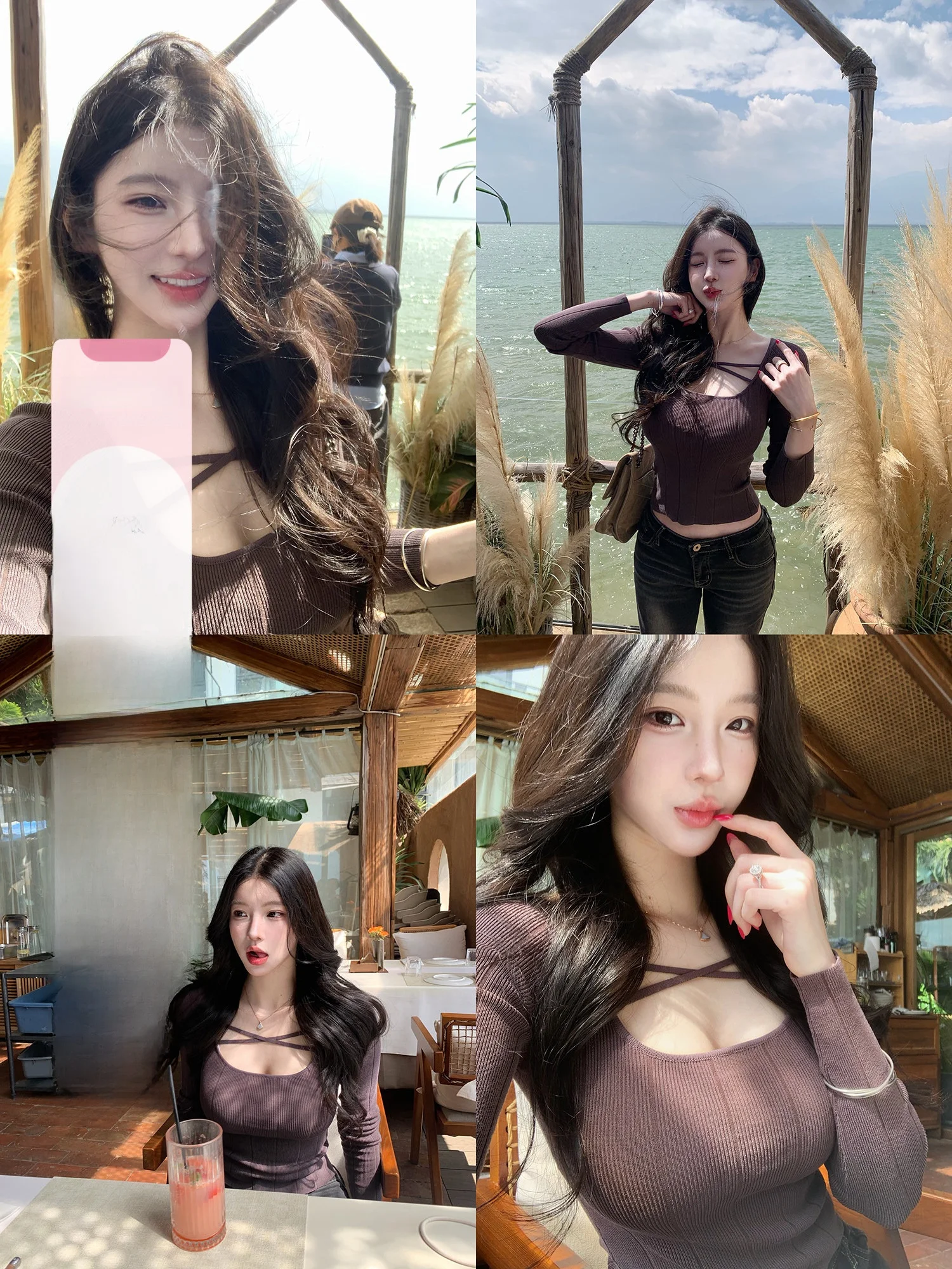 

Женская футболка Deep ey ort U-Ne T-irt, весенне-летняя, приталенная, высокоэластичная, повседневная, с длинными рукавами, мягкая, удобная, топ