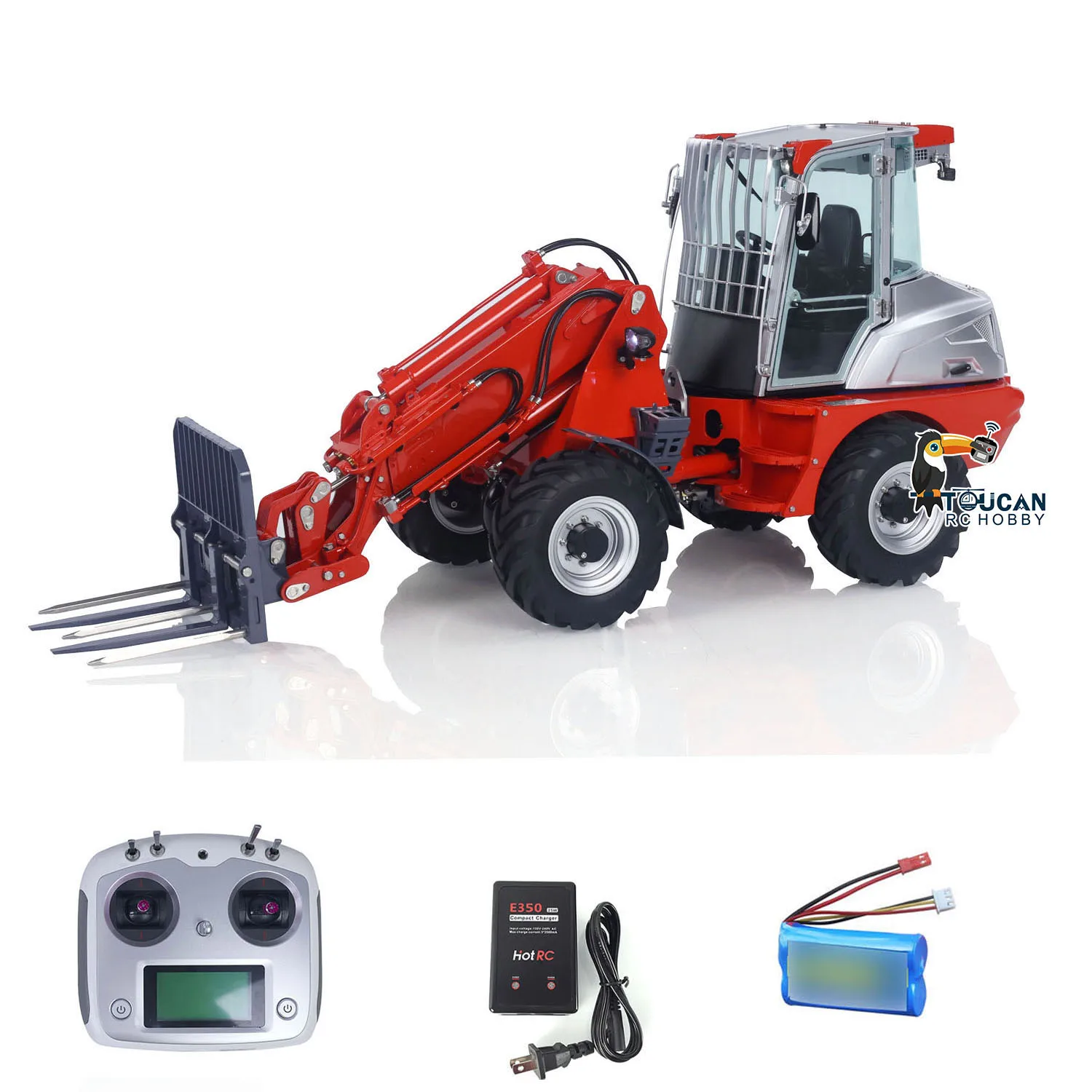 SALE RTR LESU AT1050 RC Hydraulic Loader Telescopic Arm Fork Lift Truck 1/14 Car Model Light Sound System Painted Assembled Toys