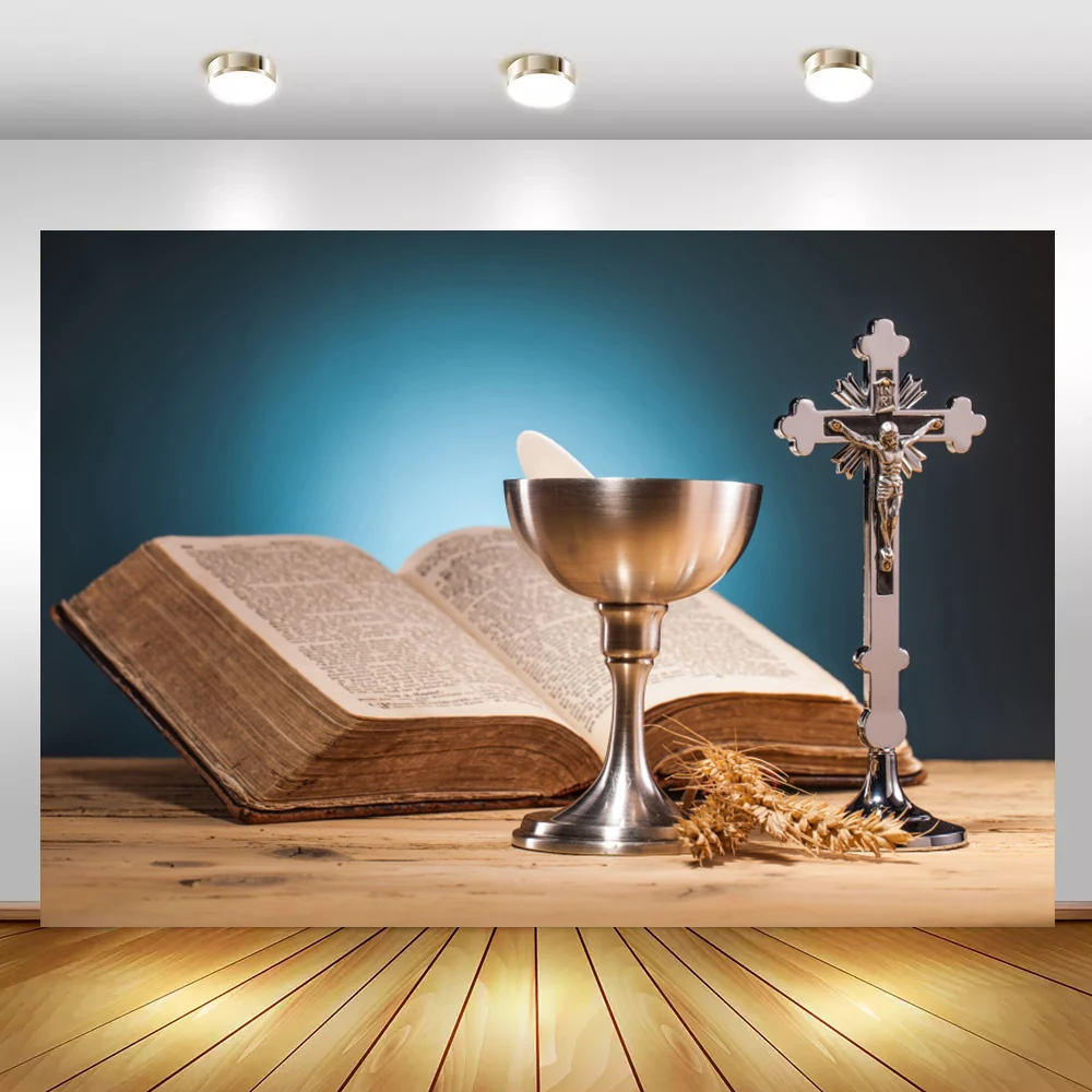 Holy Communion Christian Bible Wine The Loard's Supper Party Baby Photo Background Photography Backdrop For Photo Studio