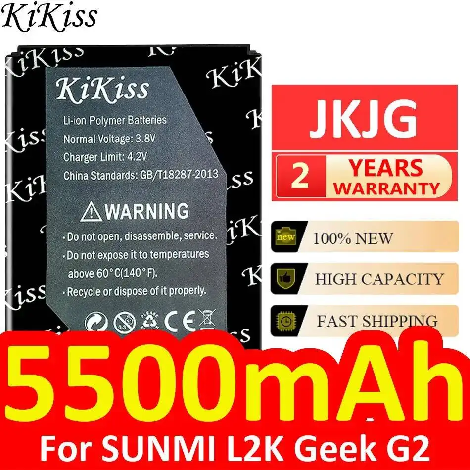 

Аккумулятор для PDA Data Collector JKJG, легкий, долговечный, для Sunmi L2K Geek G2, 5500 мАч