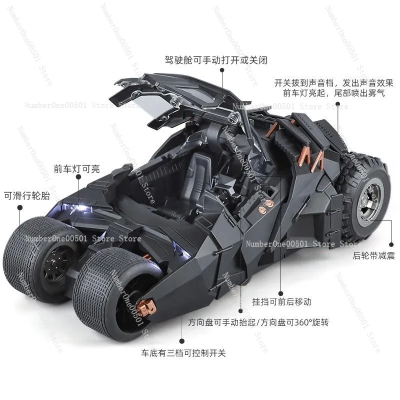 1:18 Military Alloy Vehicle Model Remote Control with Smoke Sound and Light for ModelForce