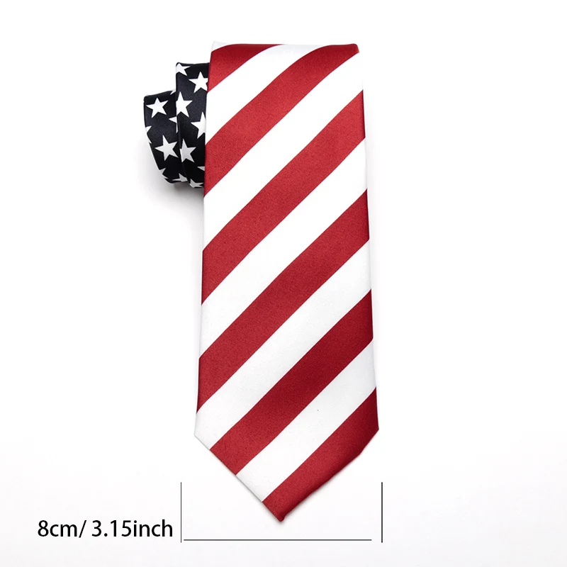 Necktie Fashion Classic American/USA Tie Flag Print Casual Women Ties Men Party Wedding Neckwear Cravate Business Party Ties