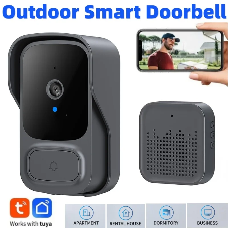 

Умный видеодомофон с камерой, беспроводной, с двусторонней связью, высоким разрешением и ночным видением для дома и офиса