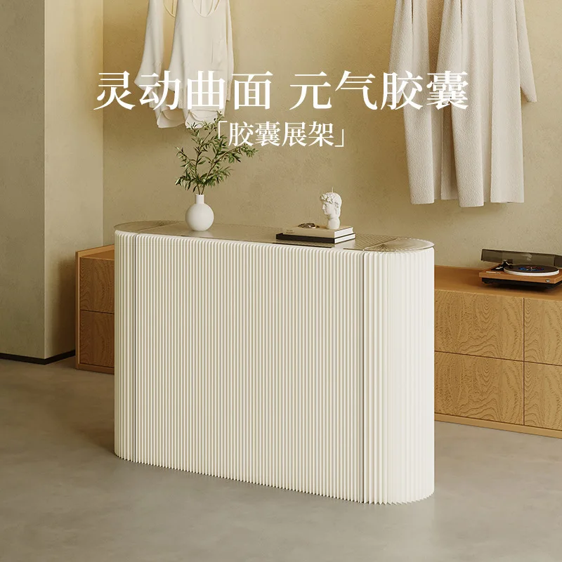 Commercial Capsule Rack Commercial Beauty Cosmetics Beauty Salon Display Activity Art White Table