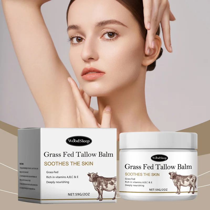 

Grass-Fed Tallow Firming Moisturizer-Vitamins A, B, C, E & Niacinamide For Deep Hydration, Elasticity Enhancement Skin Softening