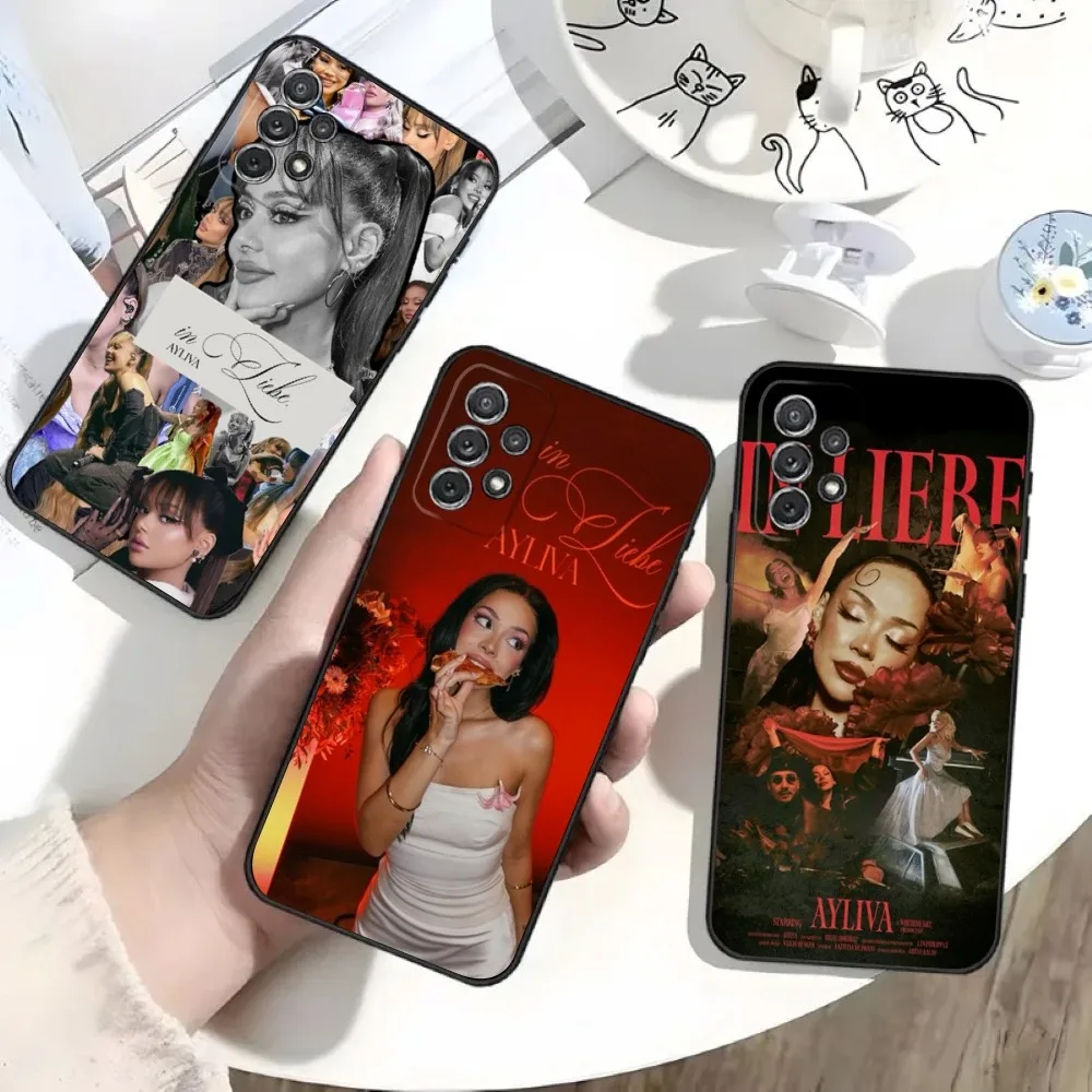 

A-Ayliva German Singer Phone Case For Samsung S25,S24,S21,S22,S23,S30,Ultra,S20,Plus,Fe,Lite,Note,10 Black Soft Shell