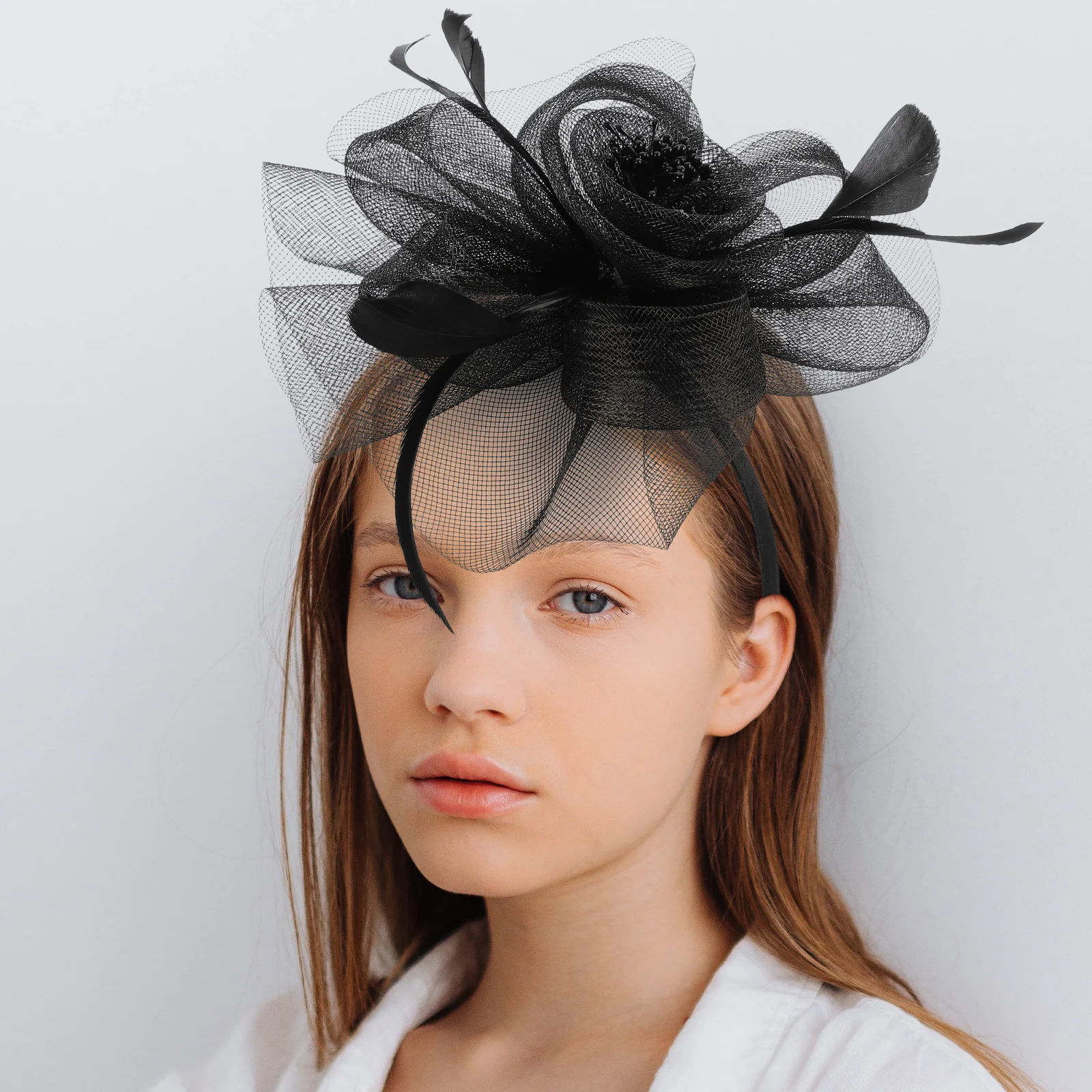 Banquet Headwear Headdress Flowers and Stamens Caps Tea Party Hat Fascinators Headband Tiara