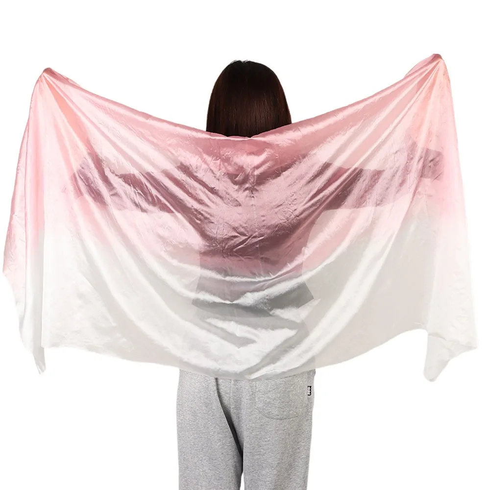 جديد التدرج اللون الحجاب الرقص الشرقي نسيج خفيف طويل اللاتينية شالات الرقص الشرقي أداء شال #5