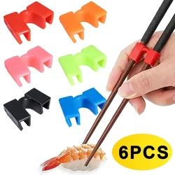 6PCS Reusable Chopstick Helpers Practice Chinese Chop Stick Training Chopsticks for Many Age Kids Adult Beginner Trainers Tool