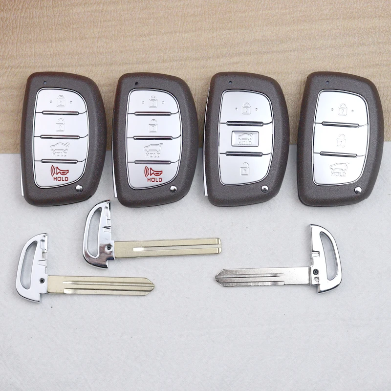 3/4 Button Car Key Housing Key Case Shell for Hyundai Sonata Fe Creta Ix45 I10 I30 I40 IX25 IX35 Tucson Rena MISTRA Elantra HB20