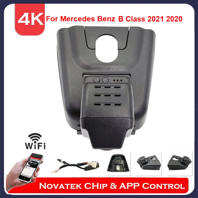 4K HD Plug And Play Wifi DVR for Mercedes Benz B Class W247, GLA H247, GLB Low Version X247 2020 2021 Dashcam With APP Control