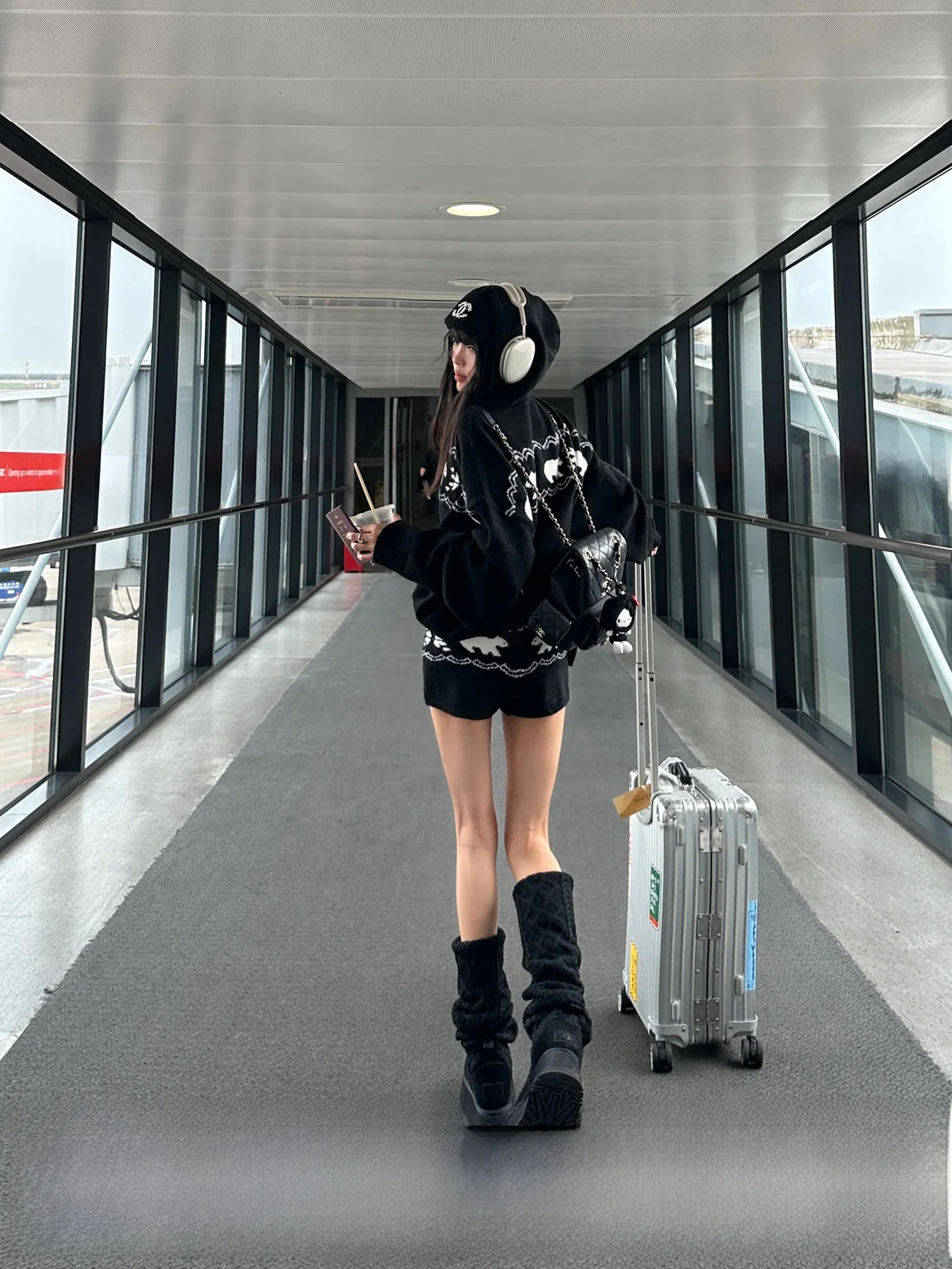 

Вязаный свитер Cisas Slim Fit для женщин, модный кардиган-пальто Warden Bla Fair Isle, теплая зимняя верхняя одежда