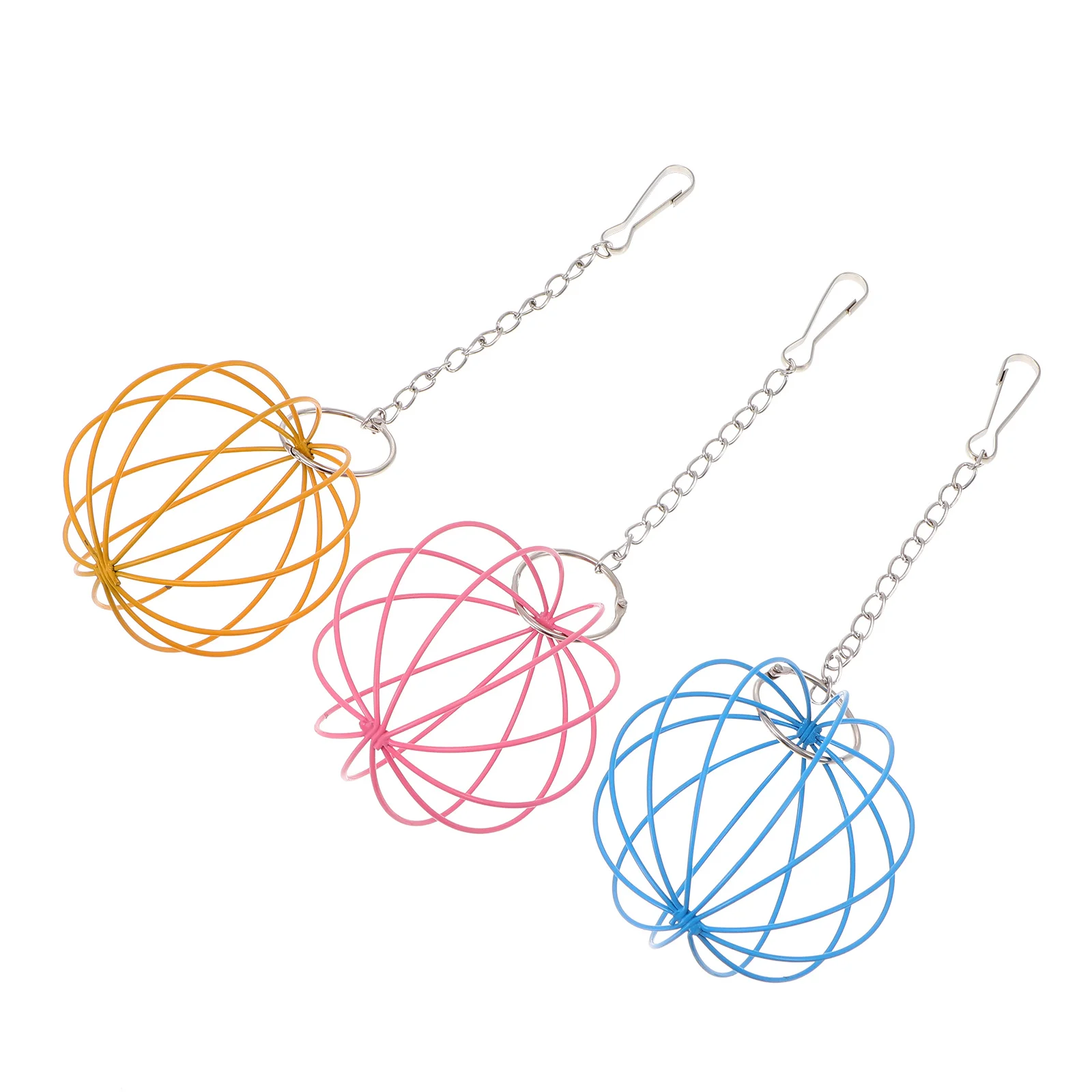 

3Pcs Feeding Ball Pet Grass Dispenser Iron Hanging Rack Small Animal Feeder Rabbit Hamster Guinea Pig Accessory