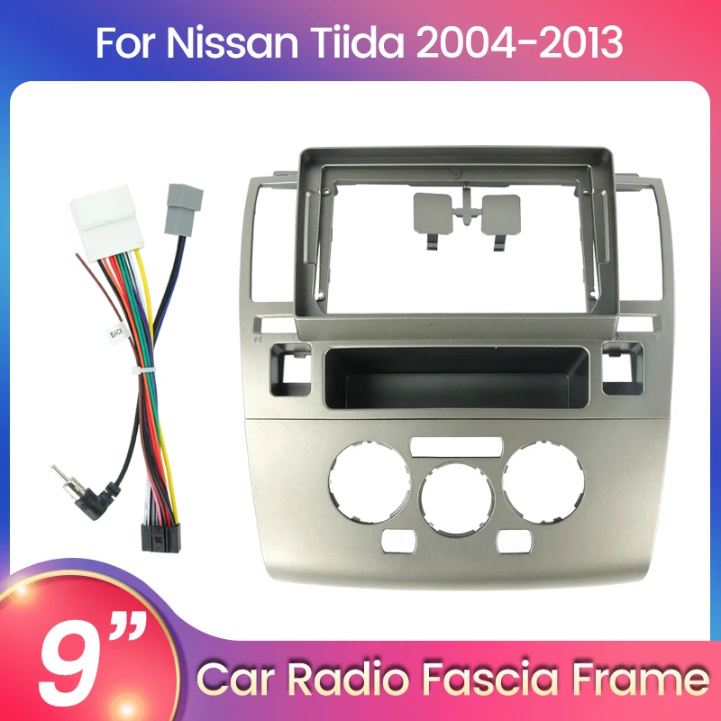 For Nissan Tiida 2004-2013 9inch Android Car Radio Optional Accessories Panel Fascia Frame Power Cord  Kits Bezel Bracket Trim