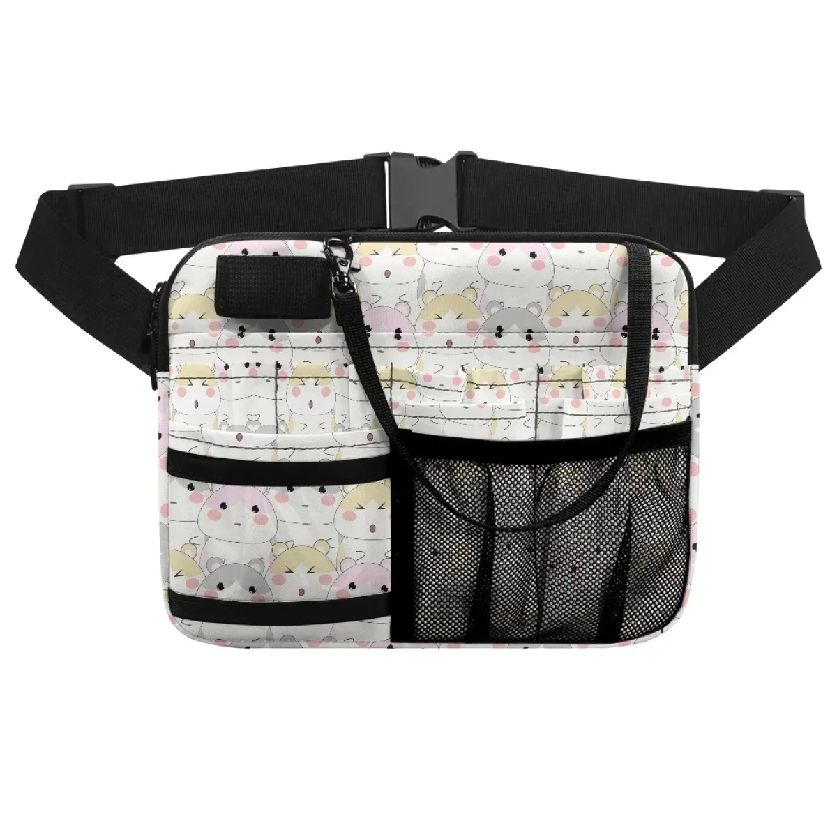 Cartoon Hamster Print Waist Bag Medical Pouch Print on Demand Adjustable Women Belt Bags Multifunction Nurse Fanny Pack Gift