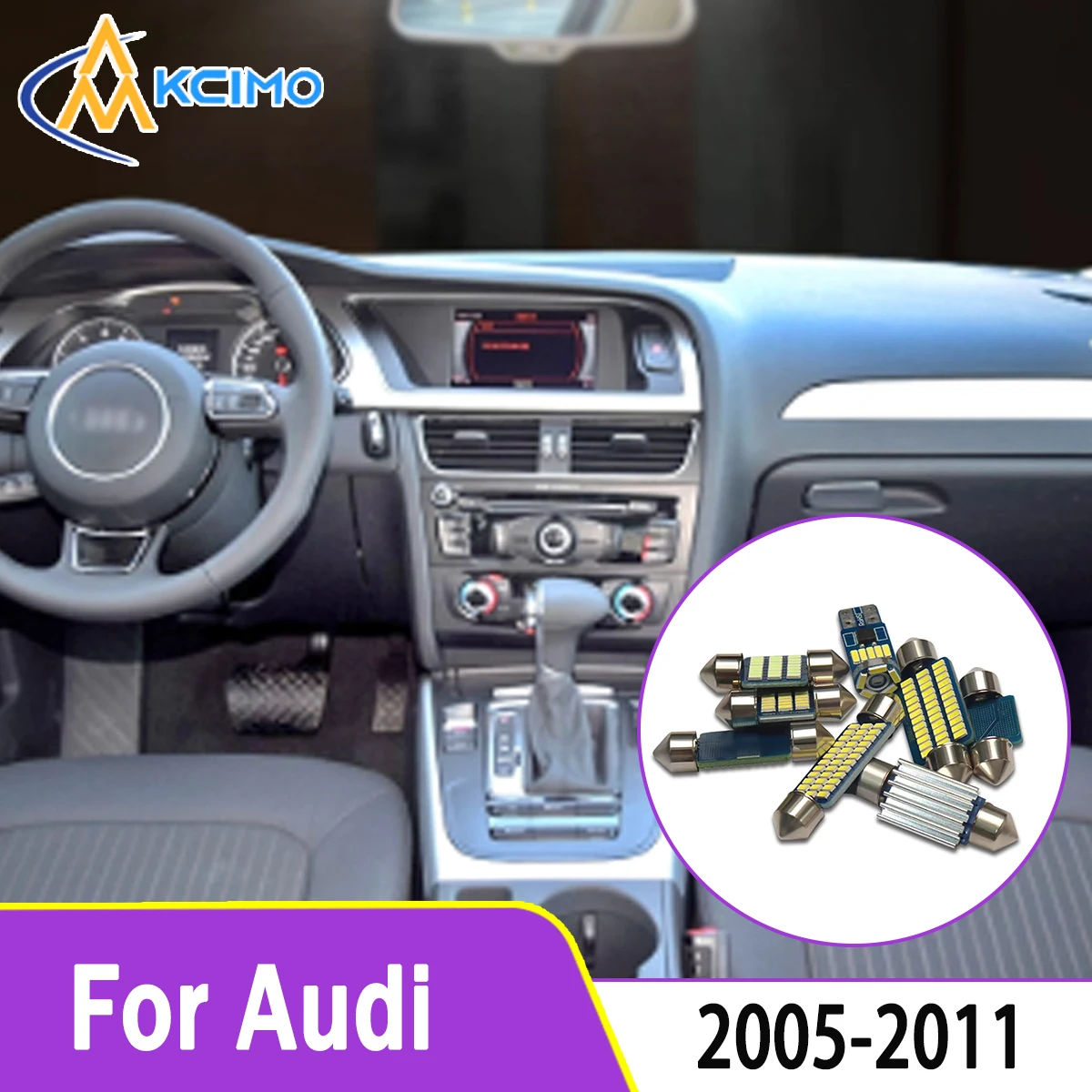 

Kcimo LED Interior Bulbs For Audi A6 S6 RS6 C6 Avant 2005-2011 Car Accessories Reading Dome Light Kit