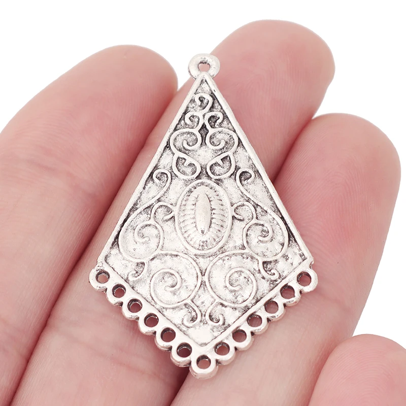 

20pcs Tibetan Silver Boho Square Chandelier Earring Connector Charms Pendants for DIY Jewellery Making Accessories