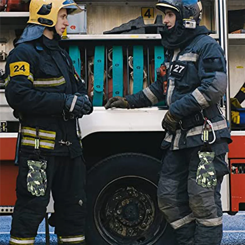 Clipes luva para bombeiro, cinta luva, suporte de segurança, resgate policial, trabalho, 4 pcs