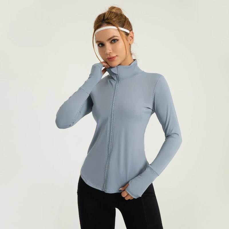 

New Sports Yoga Top Women's Tight Long Sleeve Jacket Fitness Gym Morning Running Professional Quick Drying Summer Thin Version