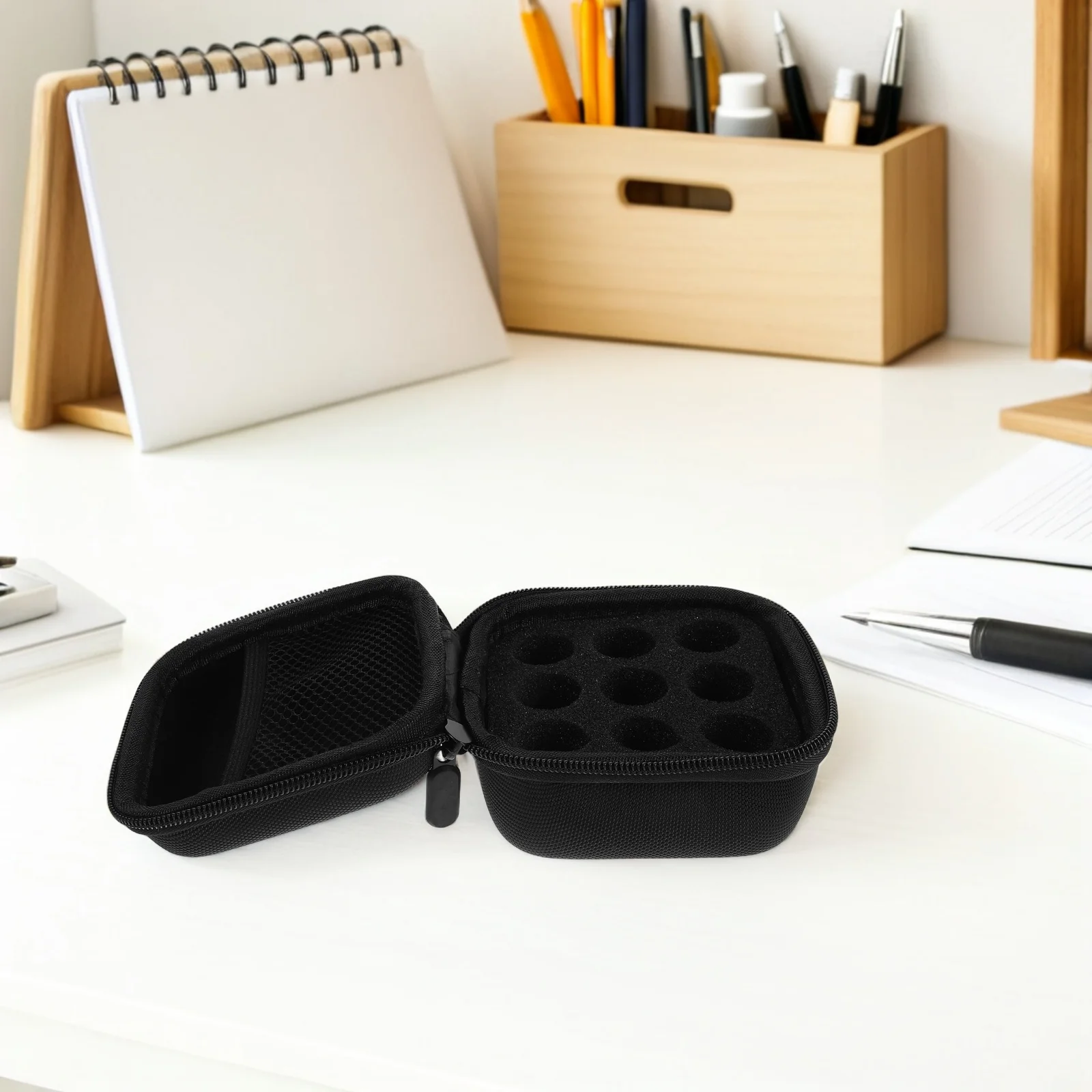 Insulin Case Peptide Vial Travel Box 9-Slot Organizer 10ML Vials Hard Shell Storage Bag Portable Insulin Cooler Bag Diabetic