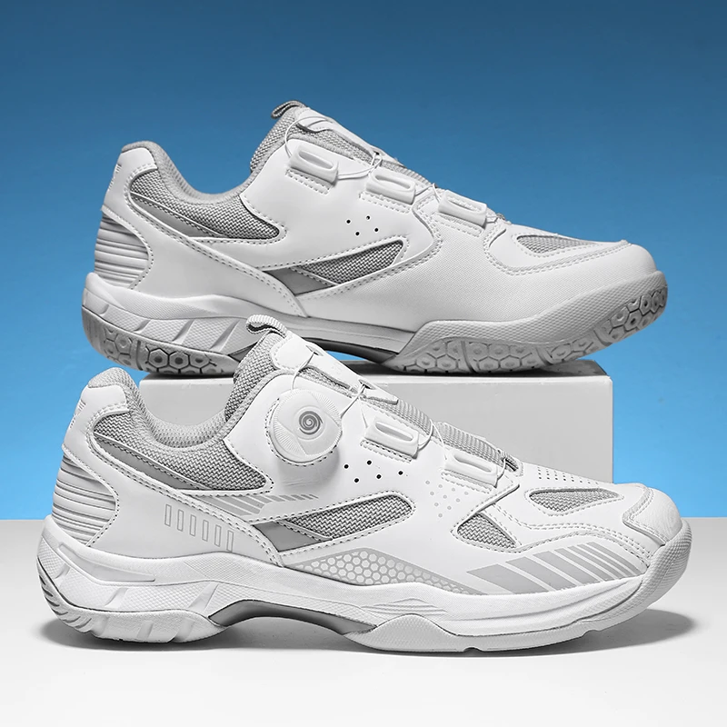 Schnellschnür-Badminton-Schuhe für Damen und Herren, Trainingsschuhe, stoßdämpfende, rutschfeste Volleyball-Sport-Sneaker – Detail 7