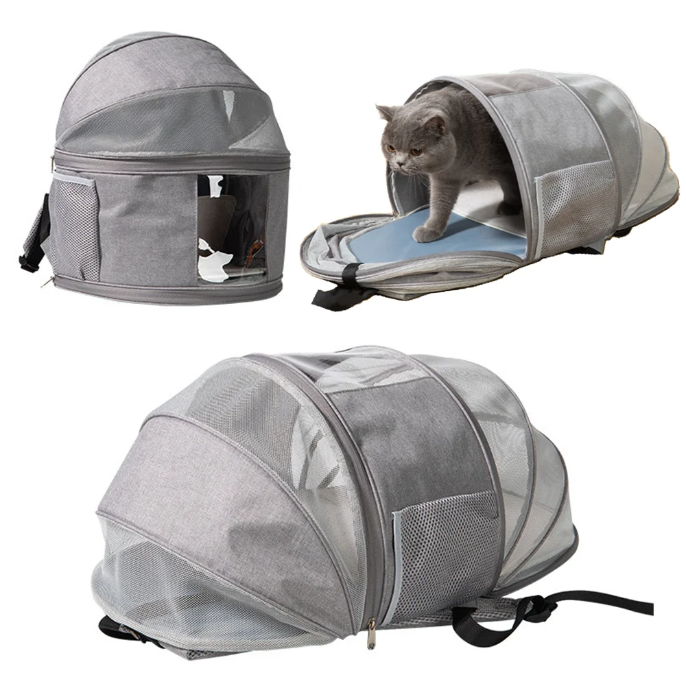 

Pet Supplies Cat Extended Backpack Going Out Portable Transparent Comfortable Puppy Bag Folding Pet Tent