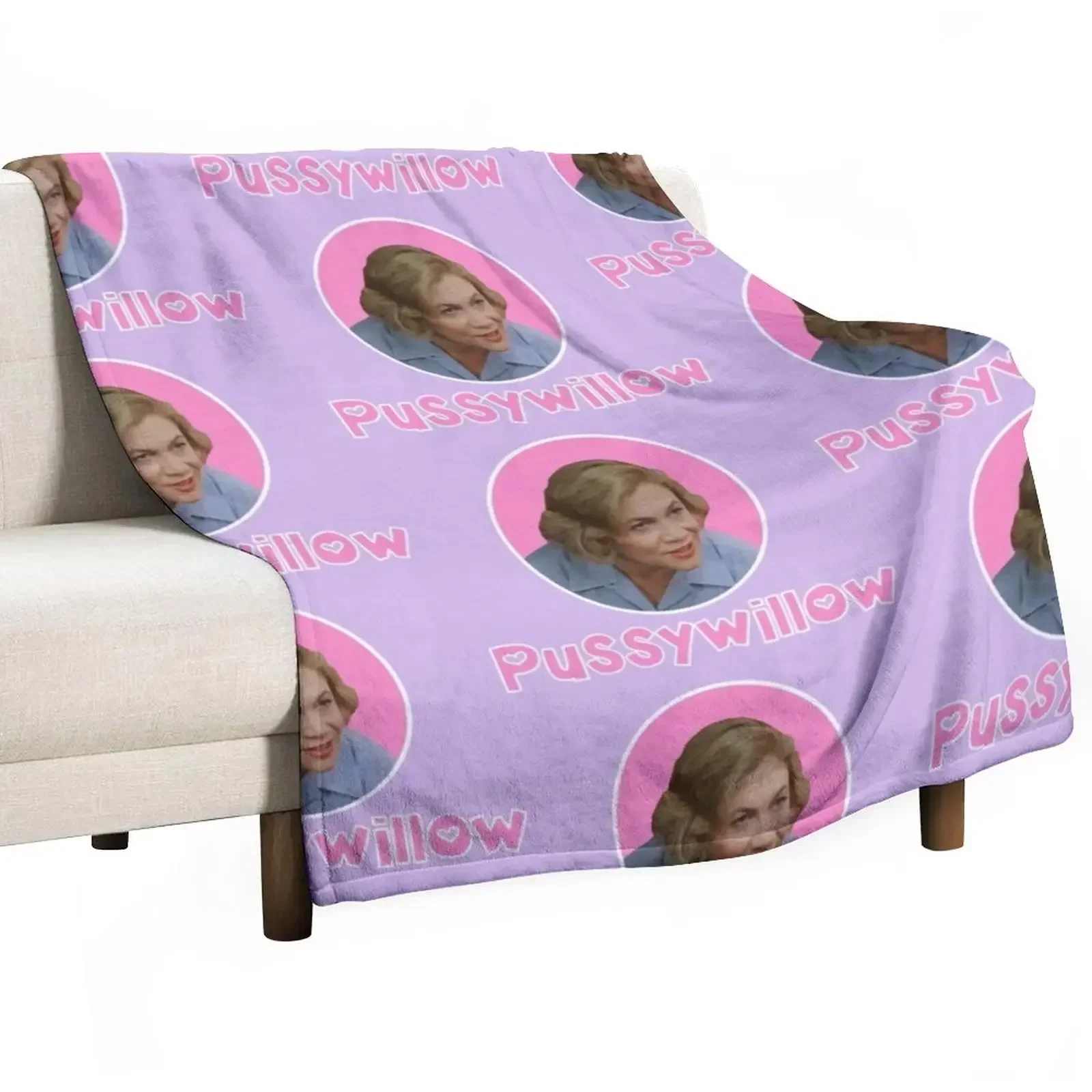 

Serial Mom Pussywillow Throw Blanket Flannel Fabric Weighted Blankets