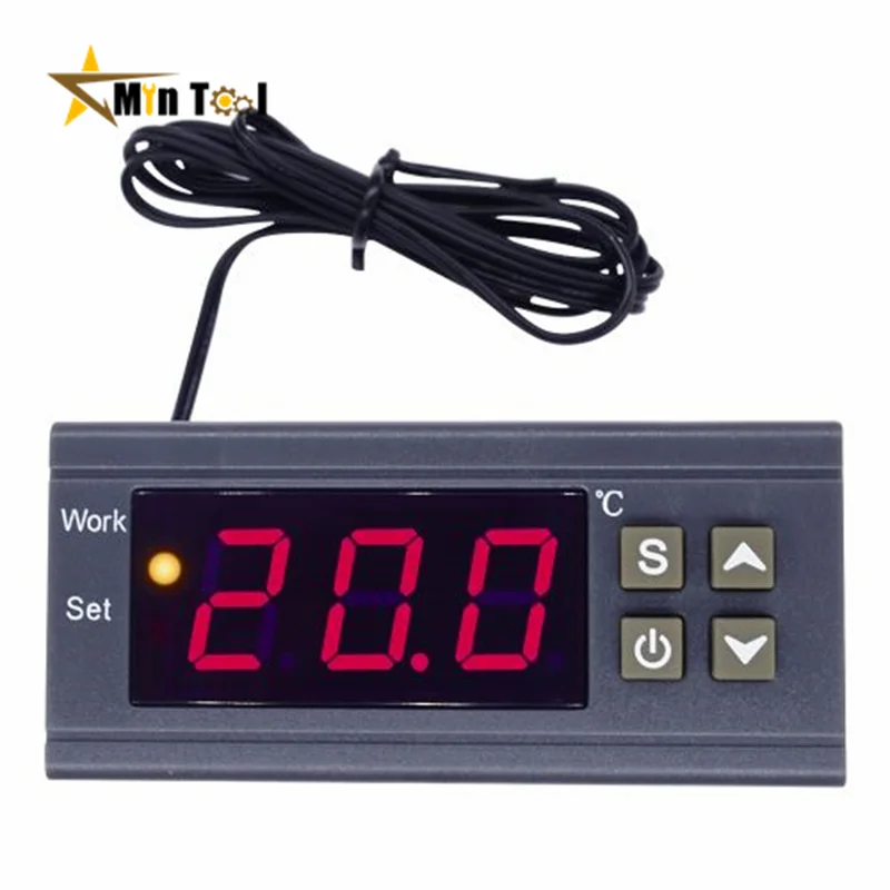 DC12V /24V MH1210W Temperaturregler AC90-250V 10A 220V Thermostat-Regler mit Sensor -50~110C Heizung Kühlung – Detail 5